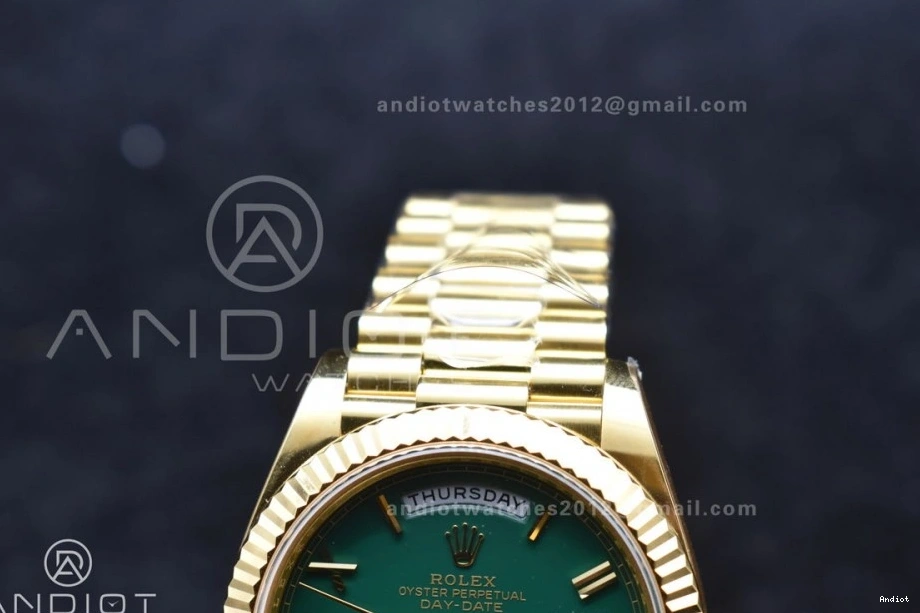 Edition Best Date 40 Weight) VR3255 President (Gain 228238 on 1:1 Green Day ARF Dial YG Roman Bracelet 1201
